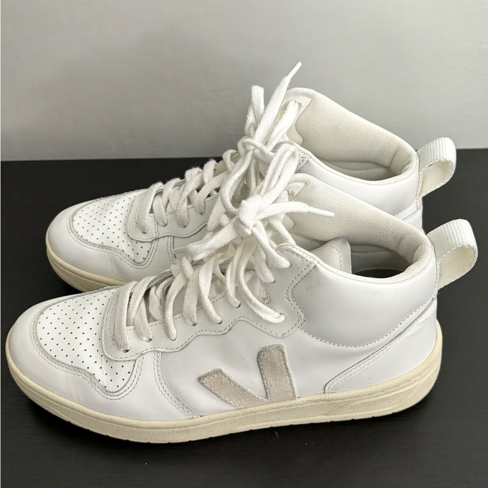 Veja White High-Top Athletic Shoes